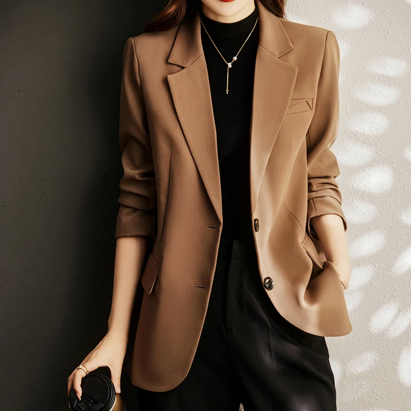 Korean autumn sports jacket women's oversized clothing Plaid sports jacket office women's jacket spring oversized clothing