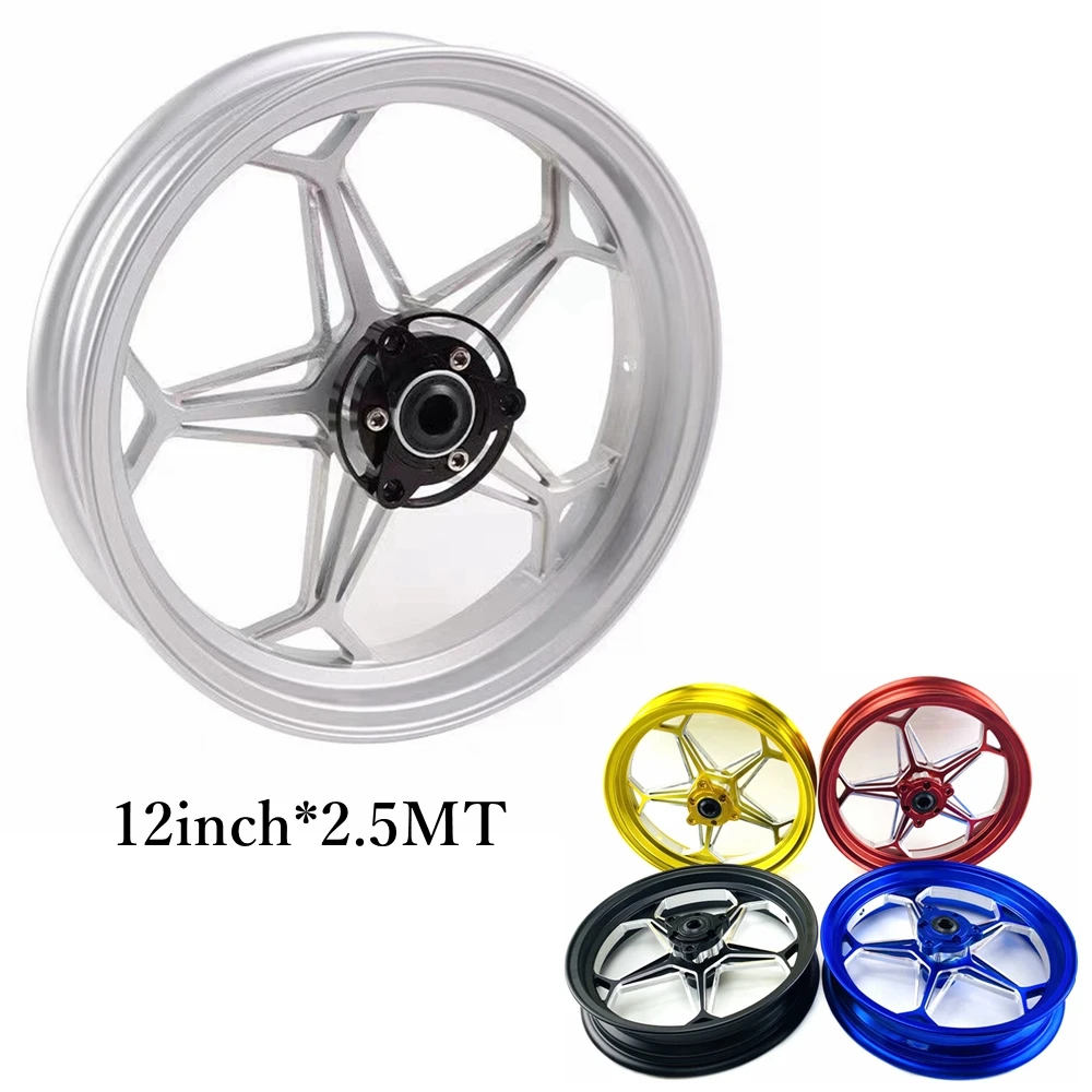 

Передние диски CNC 12*2,5 дюймов с 3 отверстиями/5 отверстиями, универсальные модификационные алюминиевые колеса для мотоцикла, электромобиля, для Niu N1S/NQI/UQI/U + B M3 RSZ и более