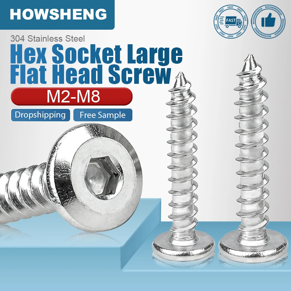 

HOWSHENG Саморезы с шестигранной головкой M2 M3 M4 M5 M6