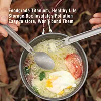 Набор столовых приборов NexTool из титана#4