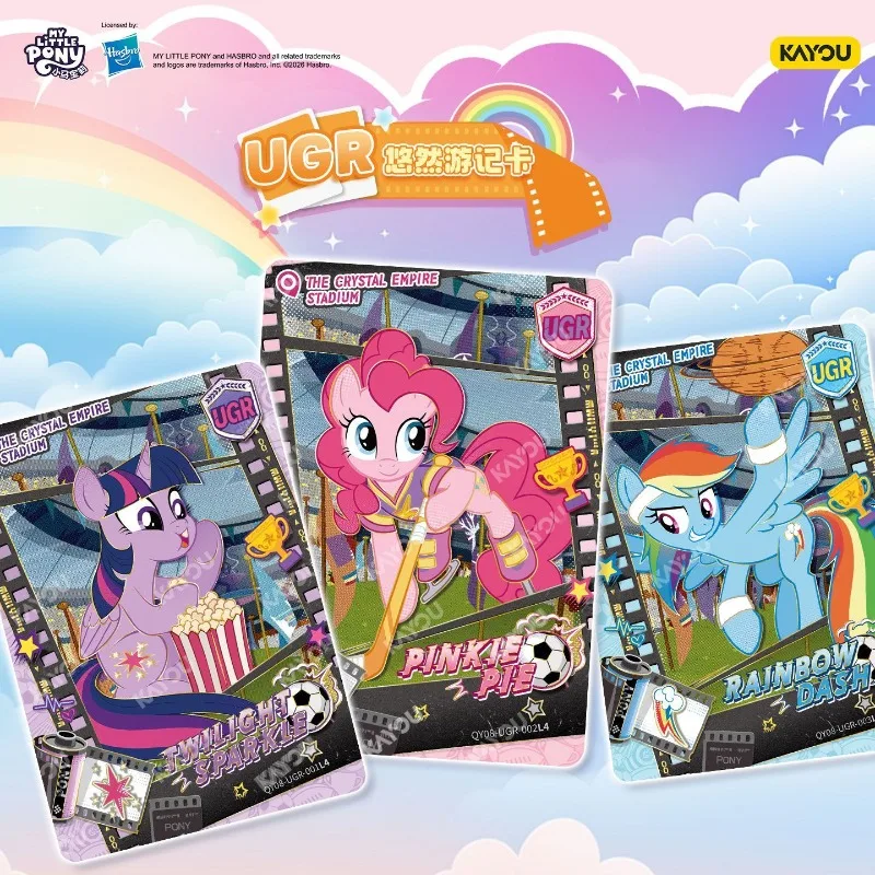 Фото Оригинальный набор карточек My Little Pony Fun Shadow Pack 8th CR с черной оборотной стороной, коллекционная игрушка для девочек и детей, новый продукт №4