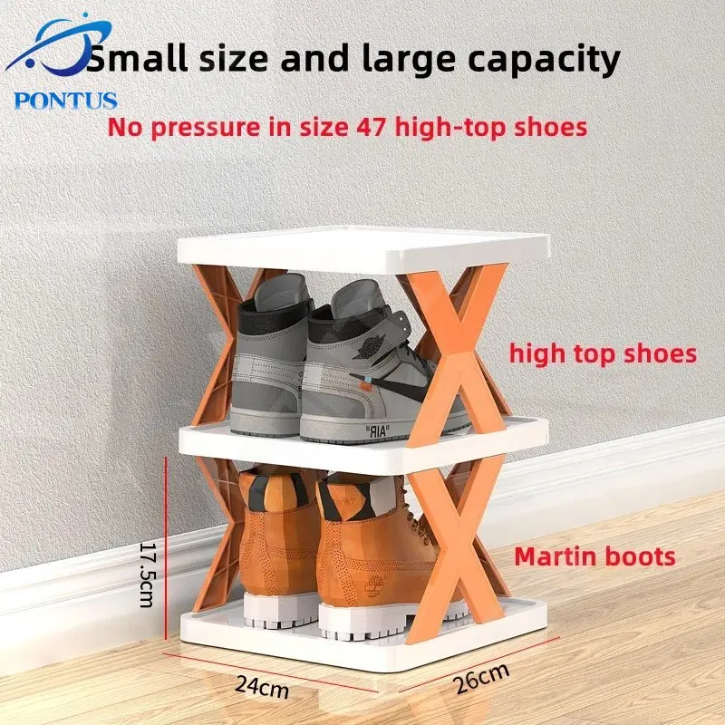 Простая Стойка для обуви складной шкаф многоуровневый органайзер хранения