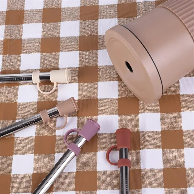 

1PC Silicone Straw Tips Cover Lids Dust-Proof Straw Plugs Cute Reusable Drinking Straw Tips 12mm Straw Tips Home Accessories