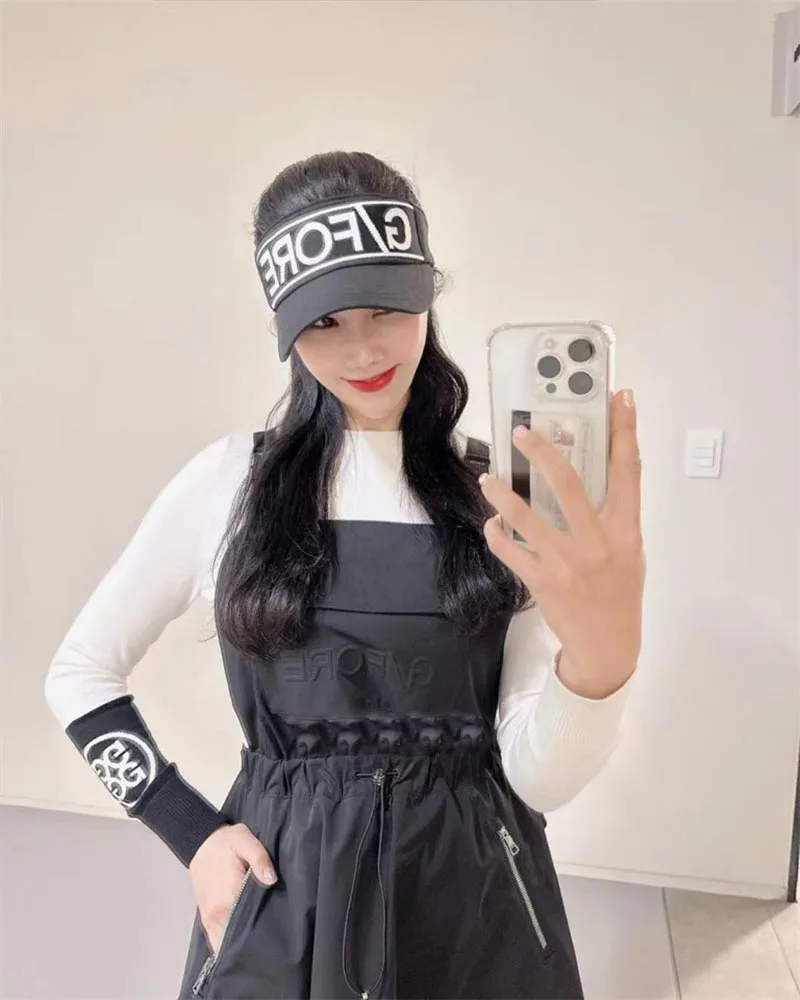 23 New Original Single Golf Hat Unisex Golf Ribbon Korean Edition Sun Sunshade and Sunscreen Headless Hat Empty Top Hat