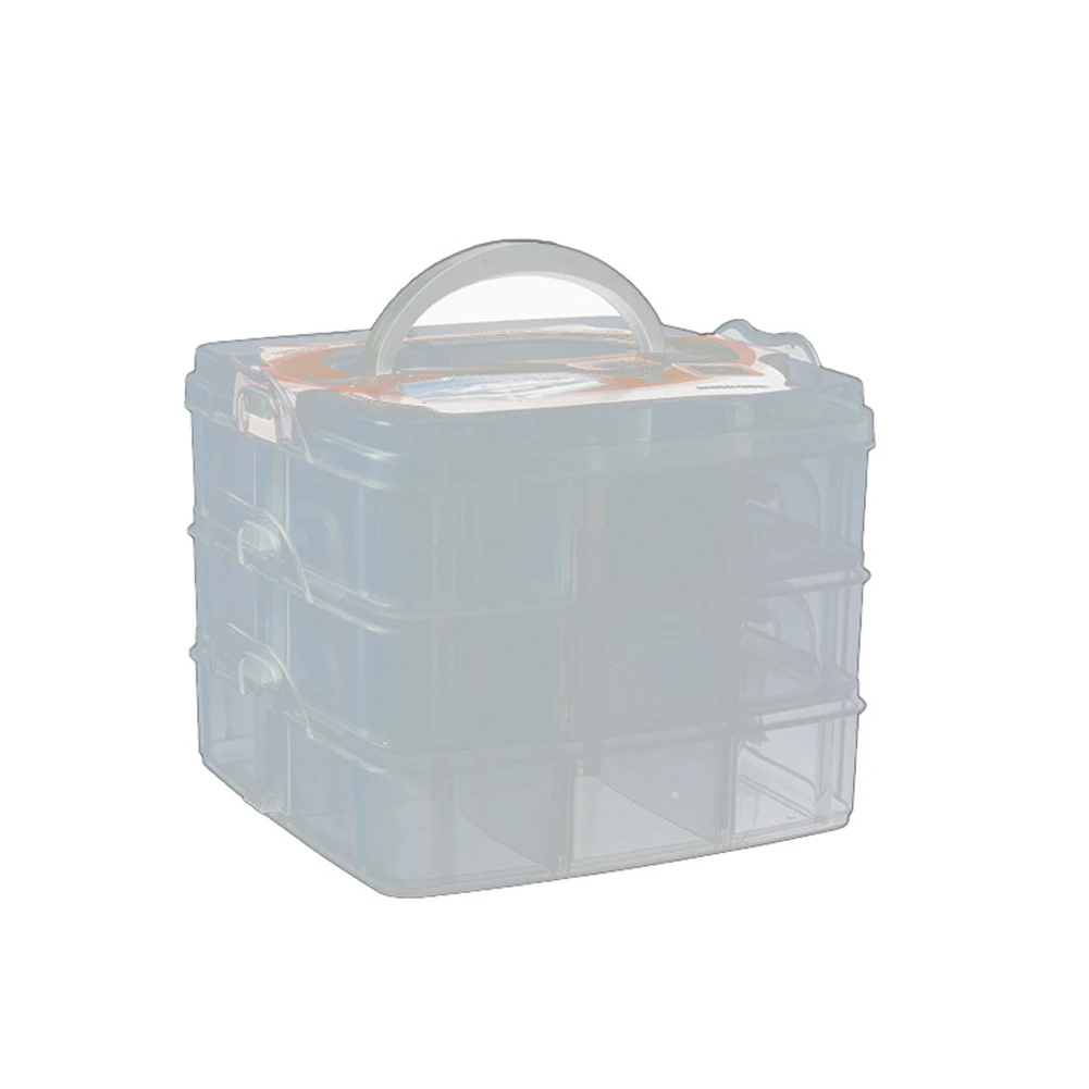 

1PC Durablre High Quality Storage Tools Storage Box Toolbox 3-layers Pink Plastic For Storaging And Classifying