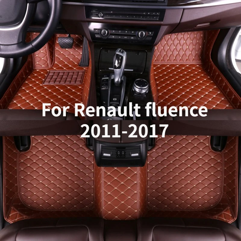 

Leather Car Floor Mats Fit For Renault fluence 2011 2012 2013 2014 2015 2016 2017 Custom Foot Pads Automobile Carpet Cover