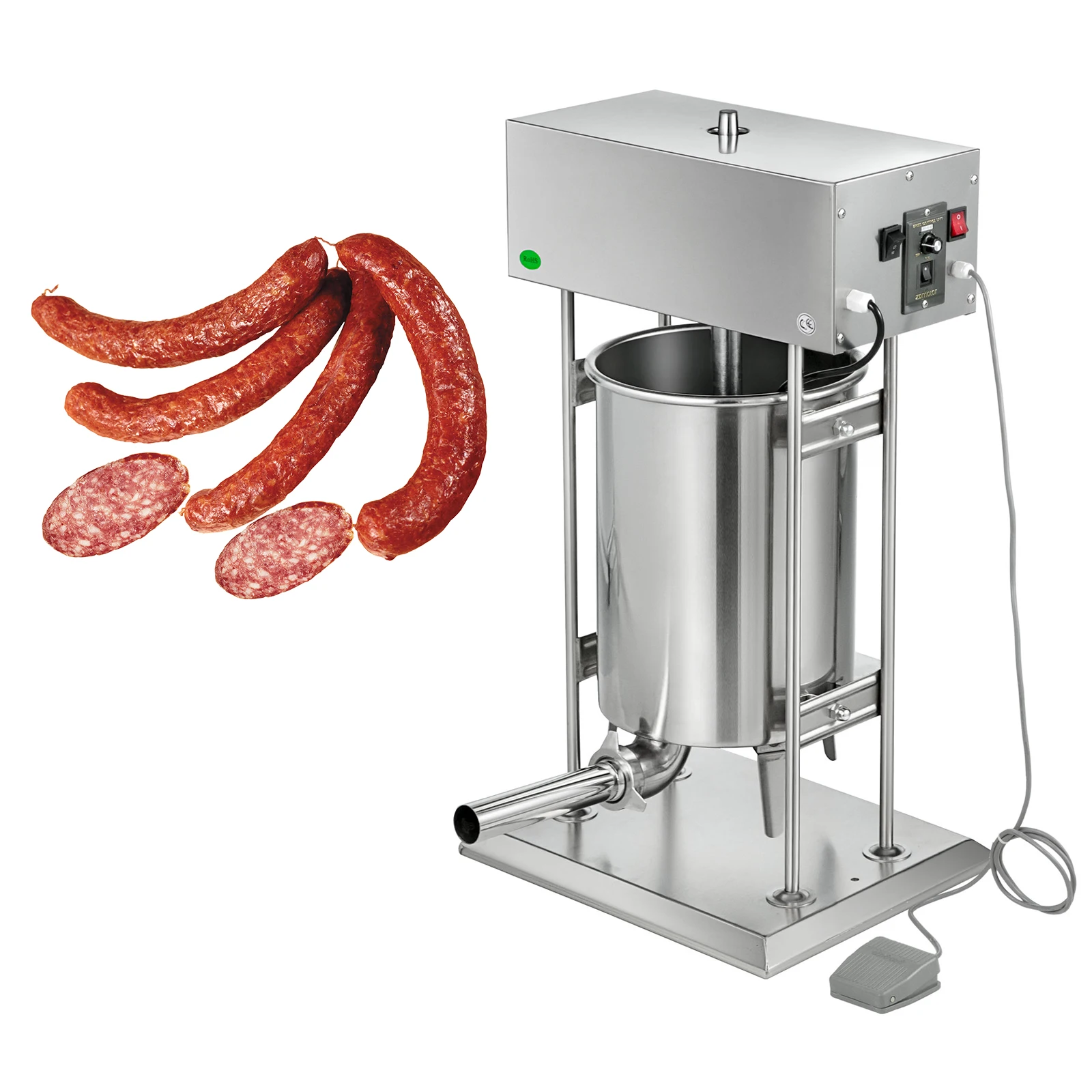 

Electric 25L Sausage Stuffer/Enema machine With 5 Stainless Steel Funnels