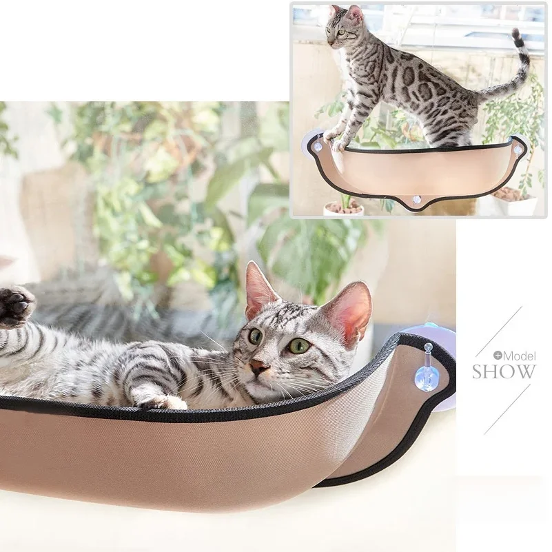 Фото Подвесная кровать-гамак для кошек на окно с мощными присосками, для сна и отдыха, для домашних животных, теплая, для хорьков, для клеток, полок, сидений, лежанок №3