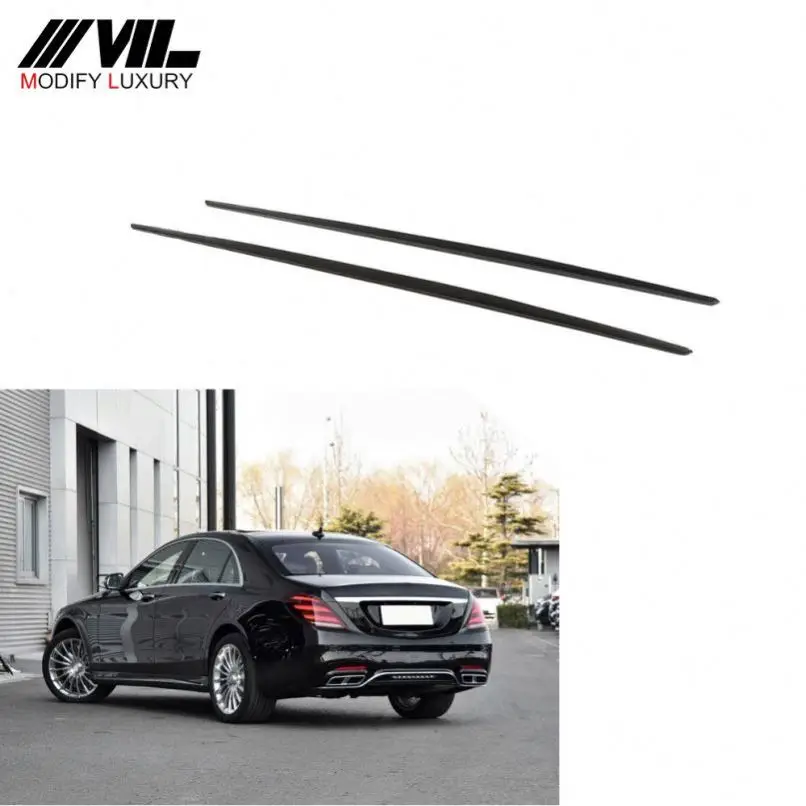 

S Class Carbon Car Side Skirts Extensions for Mercedes Benz S500 S63 S65 AMG Sedan 4-Door 14-18