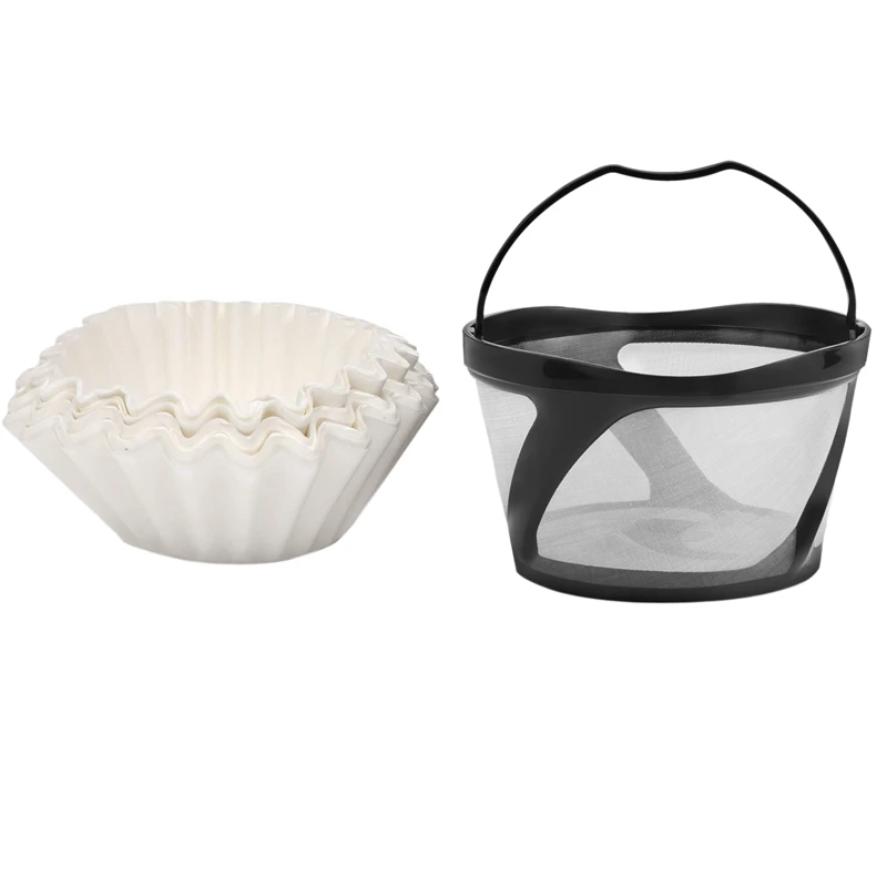 

Reusable Coffee Filter Basket With 50 Pcs Disposable Paper Coffee Filters For Keurig K Duo Brewers And K Duo Essentials