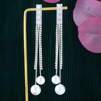 godki luxury new trendy gorgeous original long pendant earrings for women girl daily high quality noble lady bridal accessories