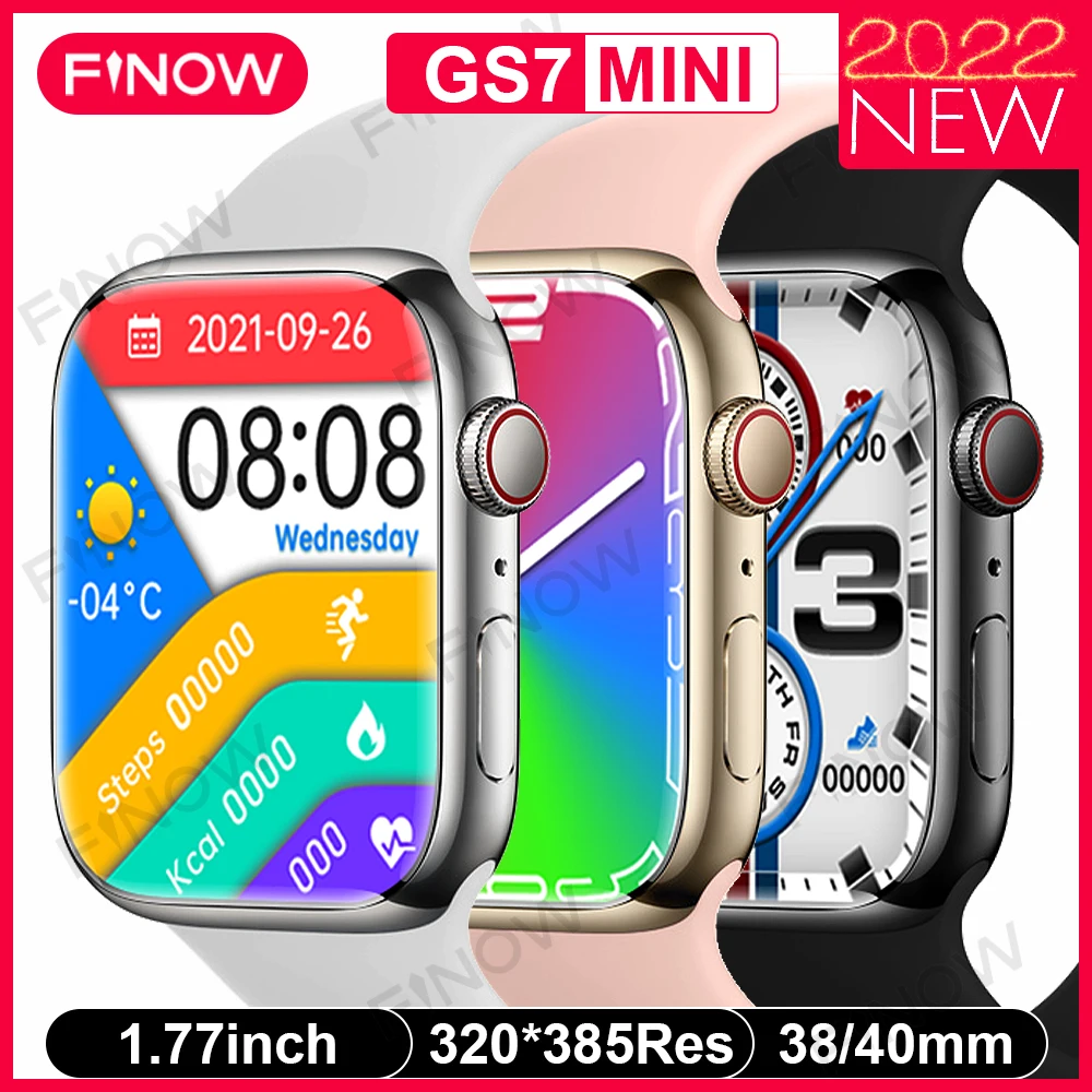 

2022 38/40mm Series 7 GS7 MINI Smart Watch reloj hombre 320*380 Bluetooth Call Smartwatch Men Women Lamp Mode Pk IWO DT7 Pro Max