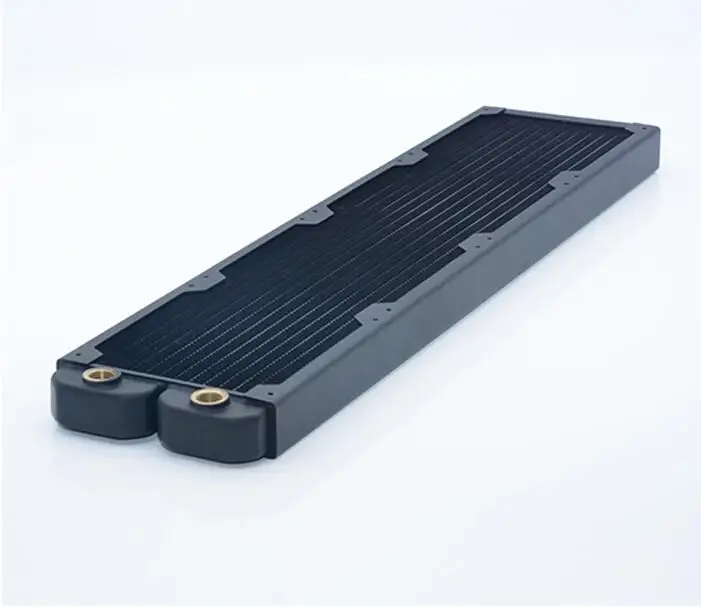 

G1/4 connection 480mm copper radiator black painting with 14 tubes