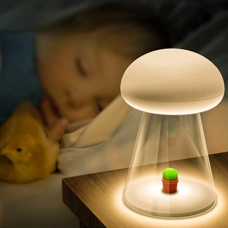 

Creative Night Light Music Box Nursery Bedroom Bedside Lamp USB Rechargeable Dimmable Jellyfish Bedside Music Box Night Light