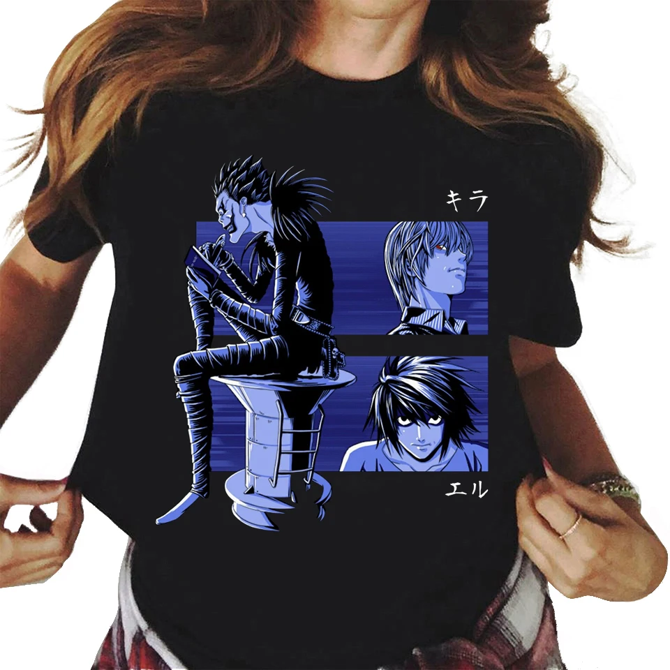 

Unisex Tshirt Death Note Print t shirt men's Clothing Short Sleeve casual T-shirt Harajuku fashion top