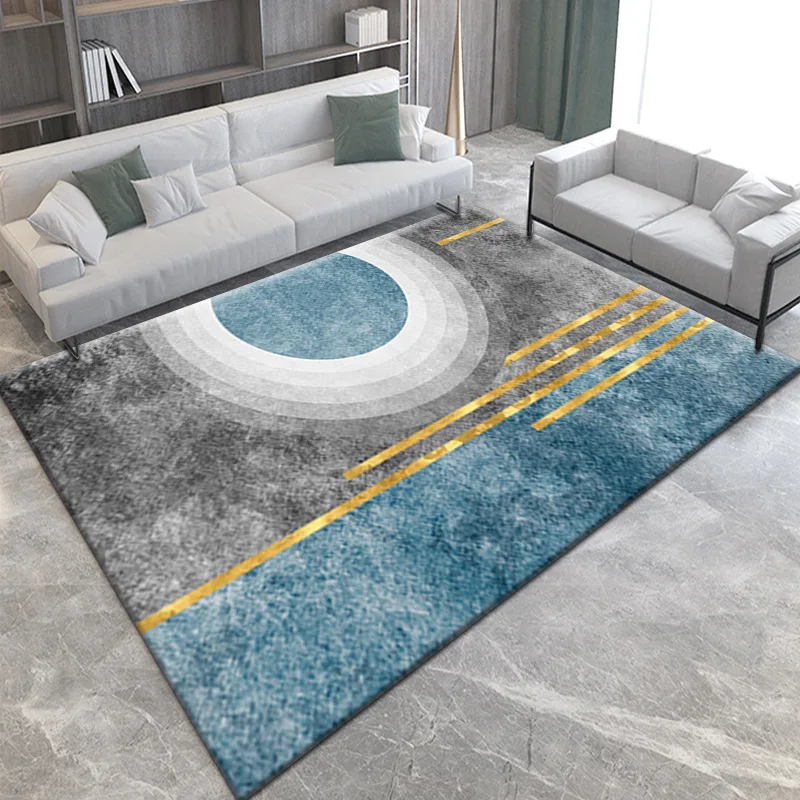 

Light Luxury Style Living Room Carpet Non-slip Large Area Floor Mat Home Bedroom Bedside Rug Room Decoration Soft Rectangle Mat