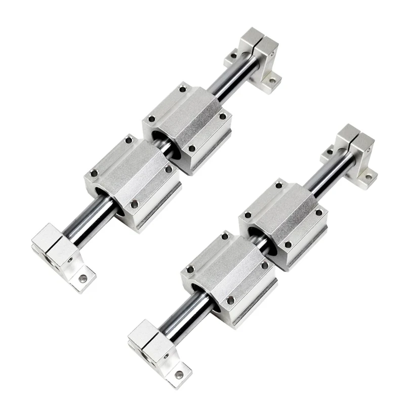 Вал линейной направляющей оптической оси 12 мм 1000-1450 * 2 + SC12 4 Блоки линейного