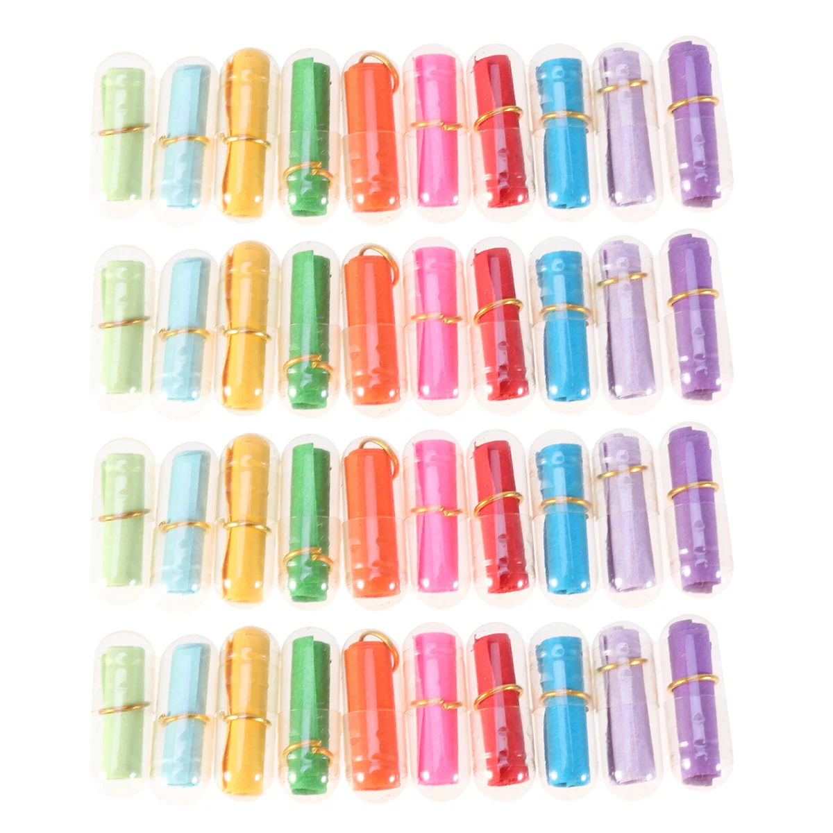 

50 Message Bottles Clear Mini Shape Love Friendship Letter Container Wishing Bottle