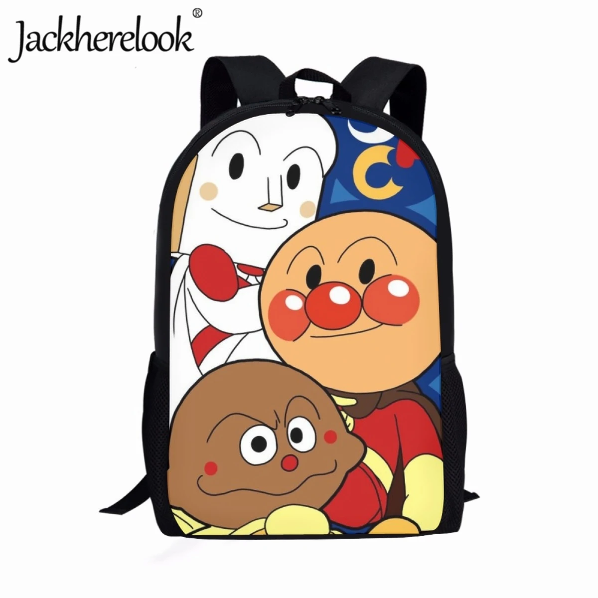 Jackherelook Children's Schoolbag Backpack New Hot Cartoon Anpanman Fashion Cute Book Bags Japan Style Boys Girls School Bags