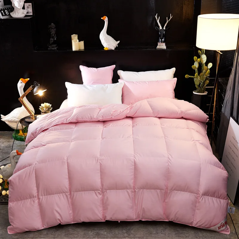 

Couple Bed Quilt Nordic FillingWinter Comforters 95 % White Goose Duck Down Duvets Quilt Double Duvet Single Blanket Queen King