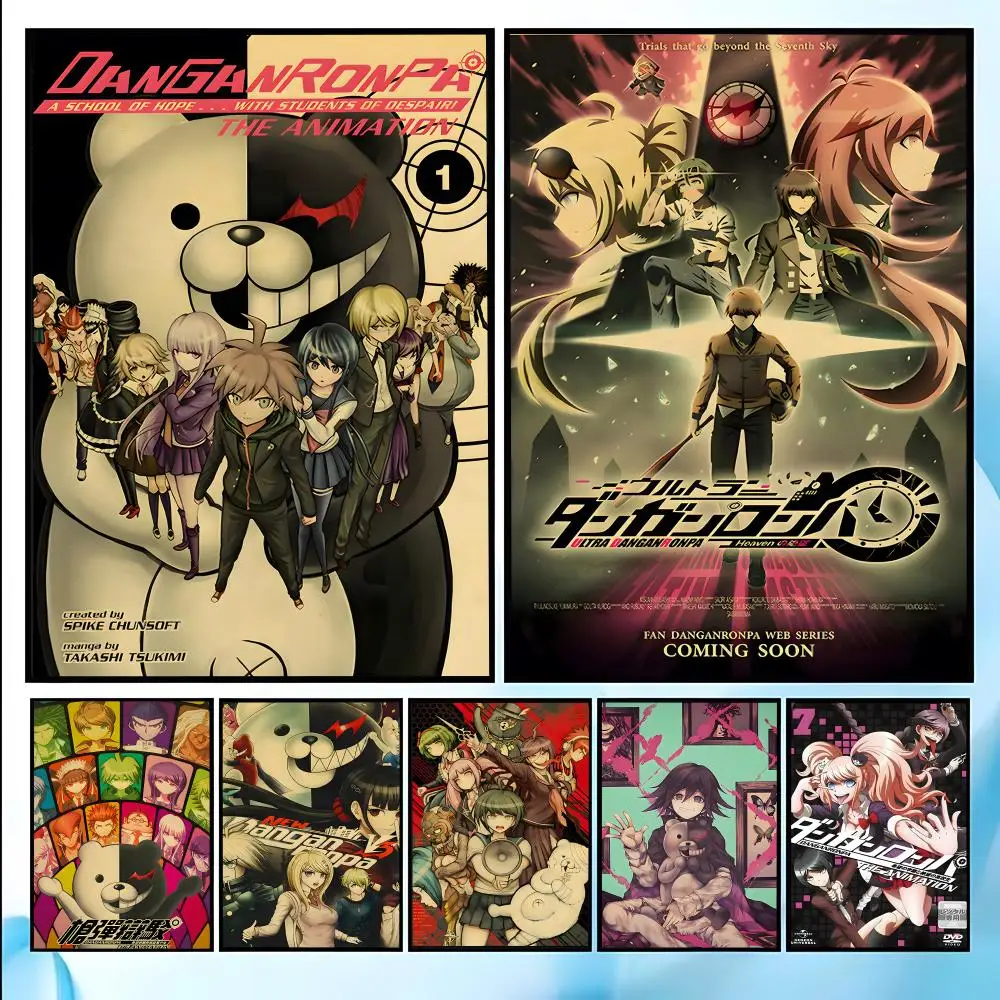 Фото Постер с изображением аниме Danganronpa, HD-качество, водонепроницаемый, для дома, гостиной, спальни, бара, эстетическое украшение №1