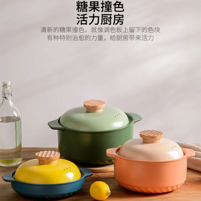 

Stock Pot Stew Pot Household Gas Gas Stove Universal Clay Pot Rice Ceramic High Temperature Soup Casserole Soup Casserole