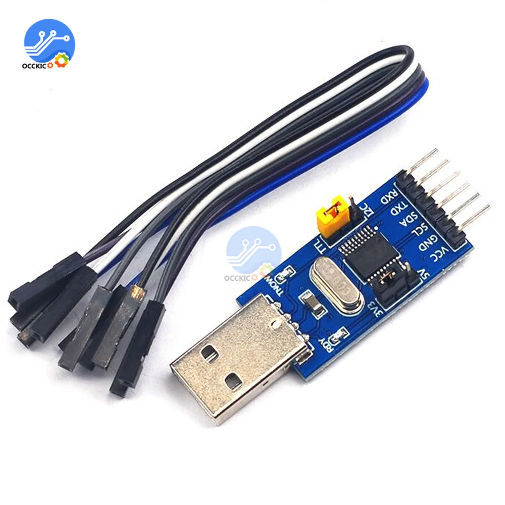 2-в-1 модуль CH341T 3,3 В 5 в USB для I2C IIC UART от USB к TTL микроконтроллеру одночиповый последовательный порт загрузчик