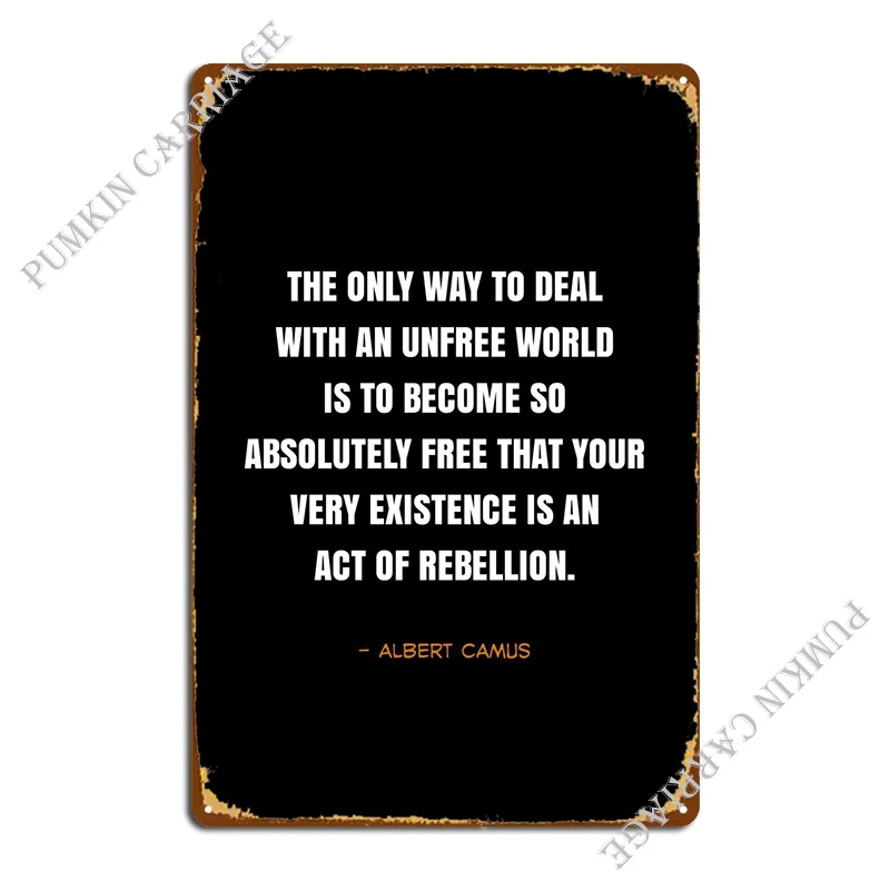 

Металлический плакат с цитатами Альберта камуса, настенная пещера, создание кинотеатра