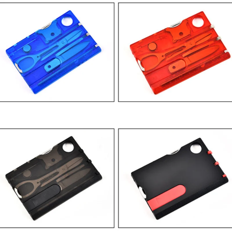 HOT 12 In 1 Pocket Credit Card Portable Multi Tools Outdoor Survival Camping Equipment Box Hiking Cards EDC Tool Gear | Спорт и