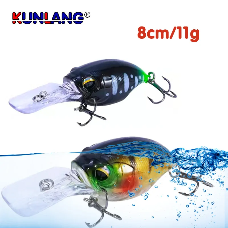 

KunLang 1 шт. воблеры качественная кренкбейт воблеры плавающая приманка для рыбалки 8cm11g Jerkbait жесткая приманка для окуня карпа Рыболовная Снаст...
