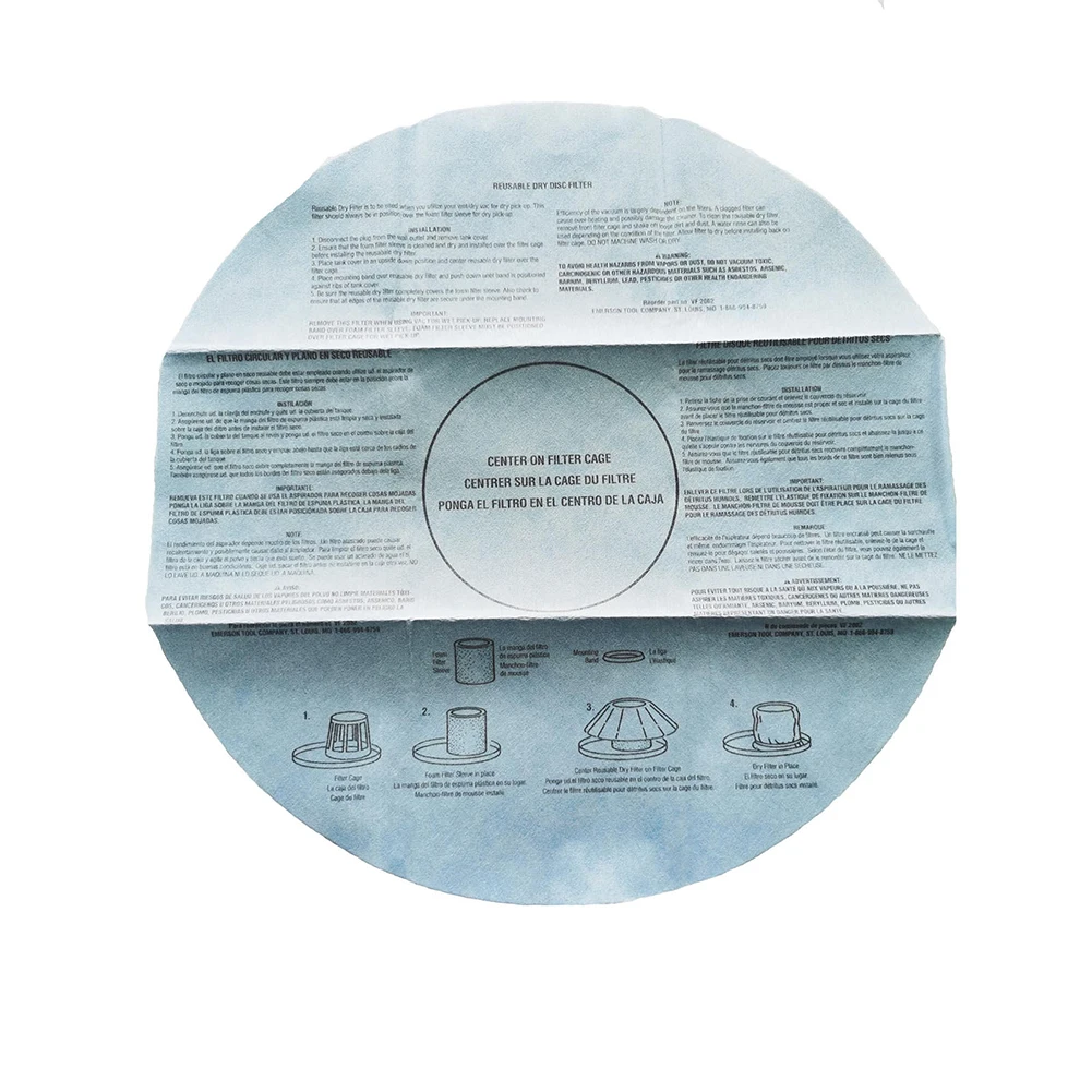

3pcs Multi-Fit Wet Dry Vac Filters For Shop-Vac VF2002 Vacuum Cleaner Replacement Robot Sweeper Spare Part For Dust Filter