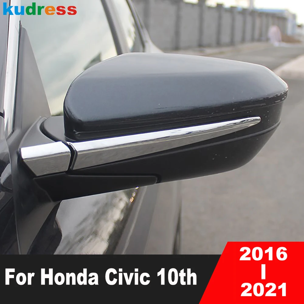 

Накладка на зеркало заднего вида для Honda Civic 10 седан 2016-2019 2020 2021 боковые зеркала из углеродного волокна накладки на козырек от солнца