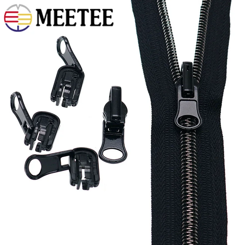 Двухсторонняя Поворотная молния Meetee 5 шт. 3 #5 # для нейлона металла смолы куртка на