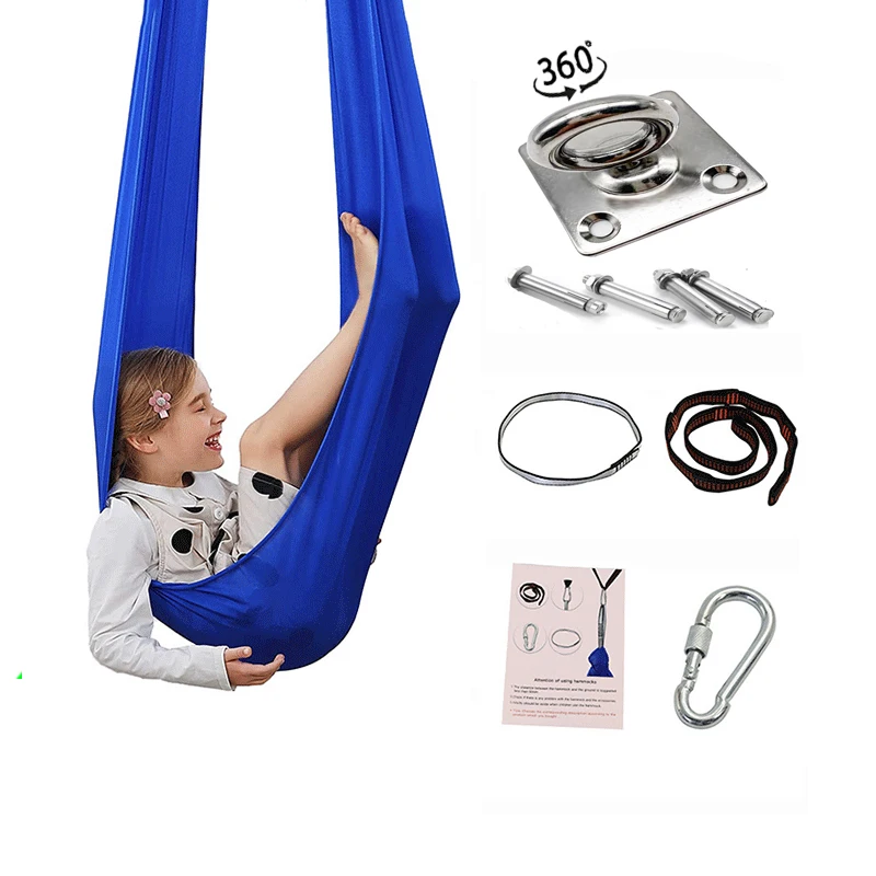 Aerial Yoga Hammock Therapy Swing for Kids Adjustable Children Antigravity Hammock Inversion Pilates, Sensory Swing Toy Hammock