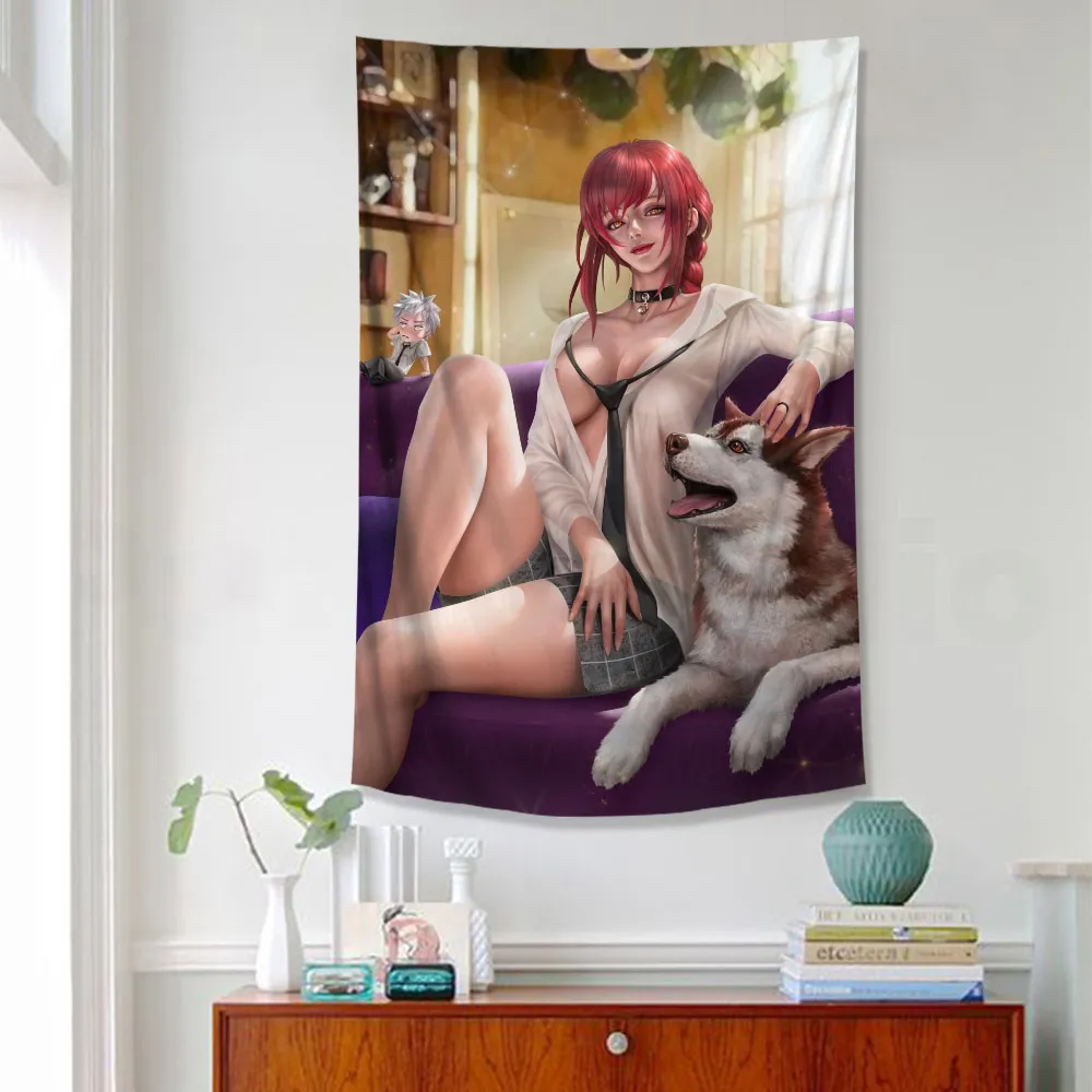 Настенный гобелен с аниме принтом