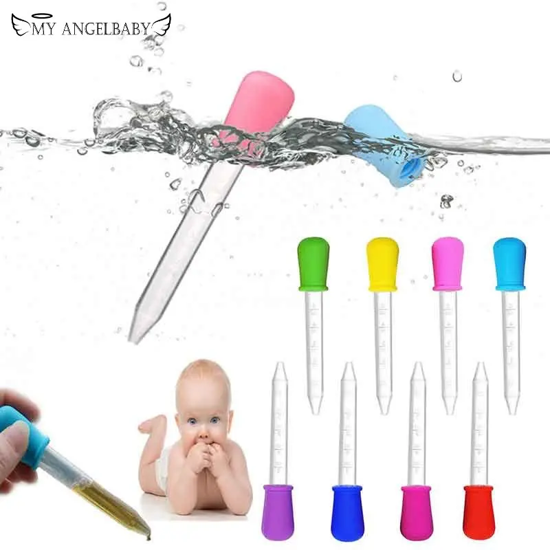 

5ML Child Baby Dropper Medicine Feeder Child Medicine Device Silicone Pipette Liquid Food Dropper Plastic Infant Utensils