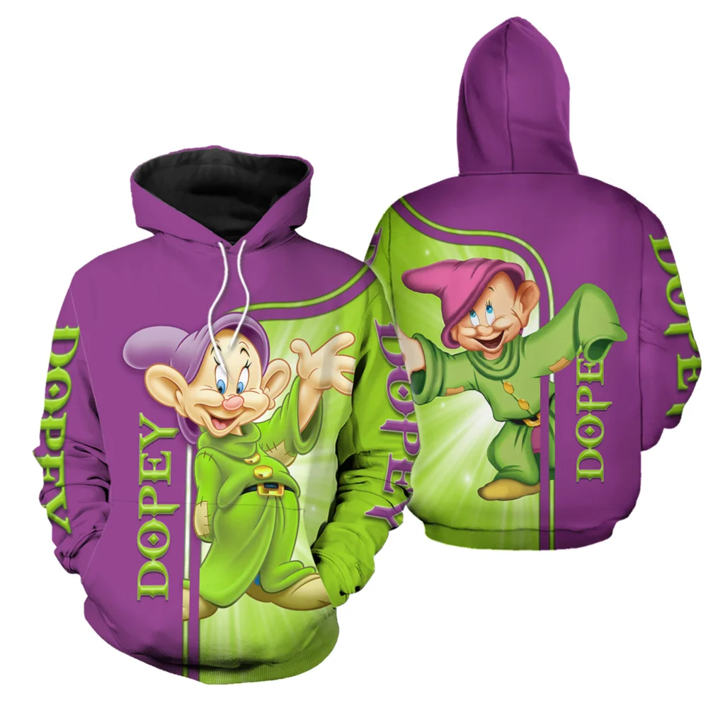 

Толстовка Dopey с капюшоном Dopey Seven Dwarfs Disney 3D