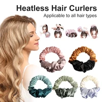 lazy heatless curls hair curling rod headband scrunchie no heat hair bun rollers wavy bundles curler hair styling tool for women