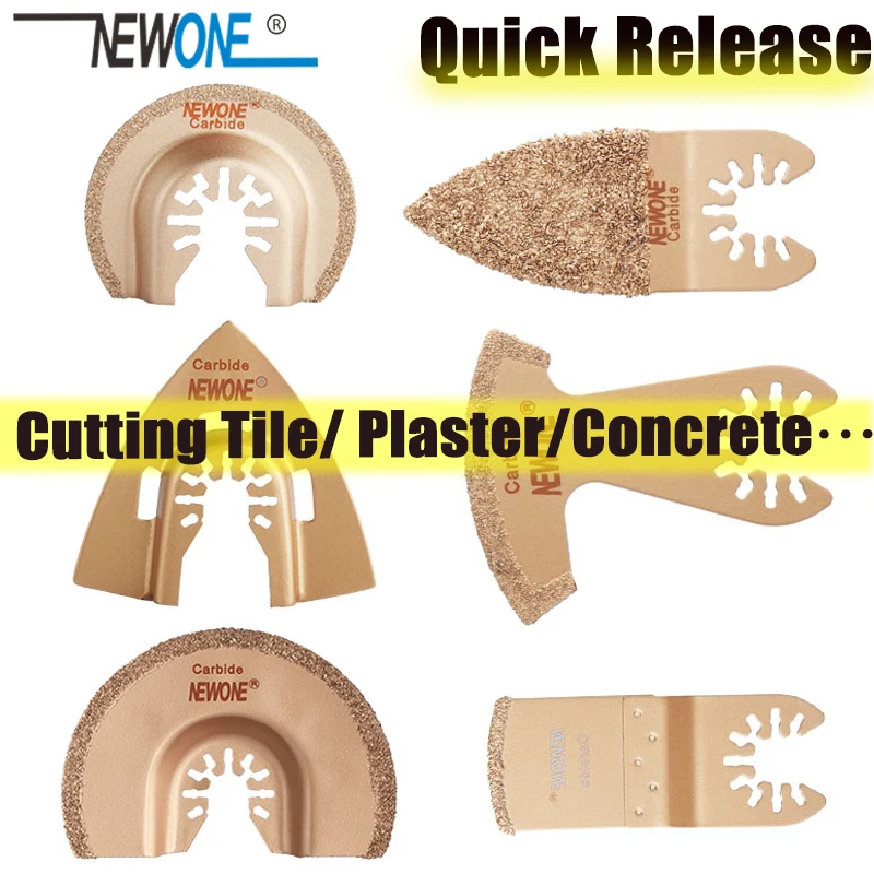 

6 pcs/set Quick Release Oscillating Multi Tool Saw Blades Carbide Grinding Blades fit Dewalt Black&Decker Fein and more