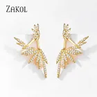 ZAKOL новые модные висячие серьги с крыльями и цирконием ангела для свадебной вечеринки ювелирные изделия для женщин FSEP2541