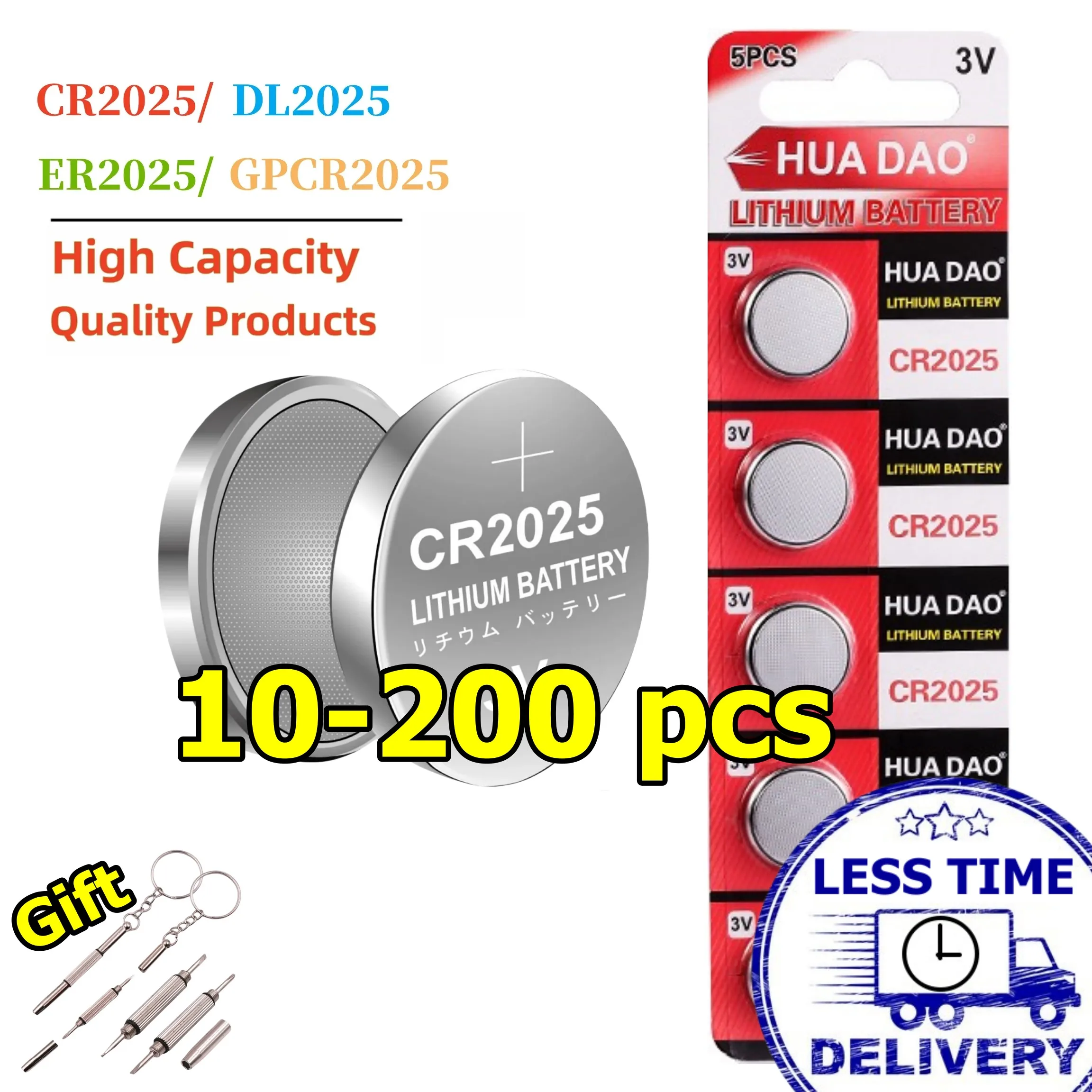 

10-200 шт., Литиевые Батарейки CR2025 2025 3 в