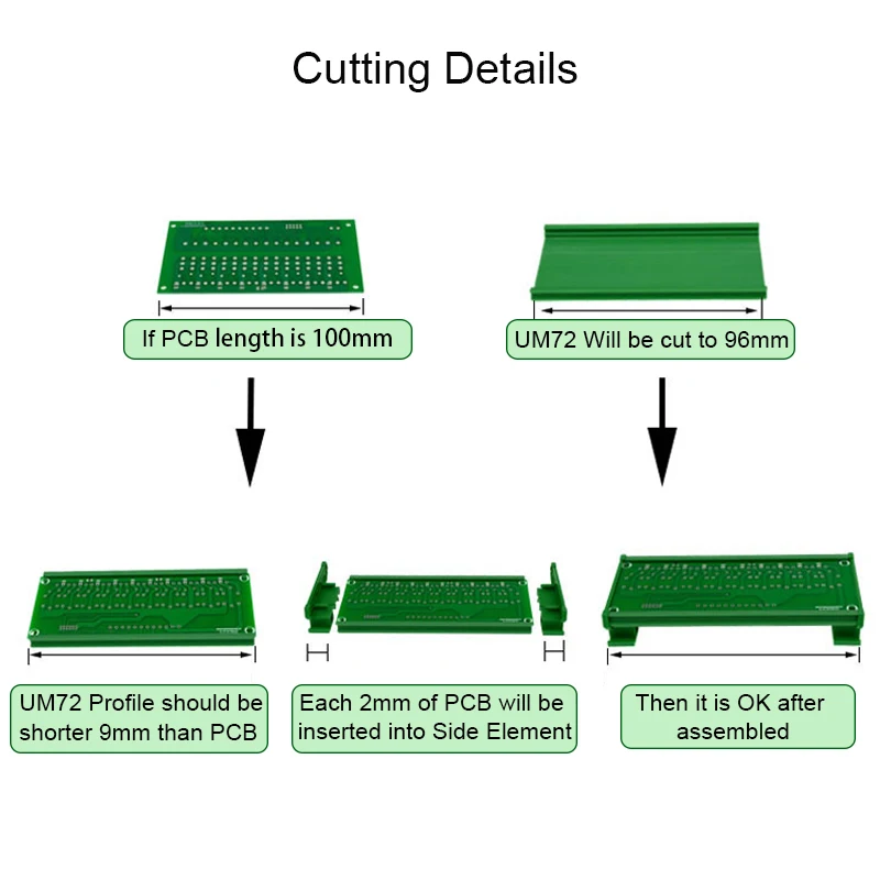 Фотопрофиль монтажный носитель для монтажа на DIN-рейку Адаптер установки