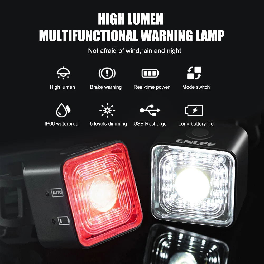 Велосипедный умный тормозной фонарь с датчиком яркости лм задние/передние