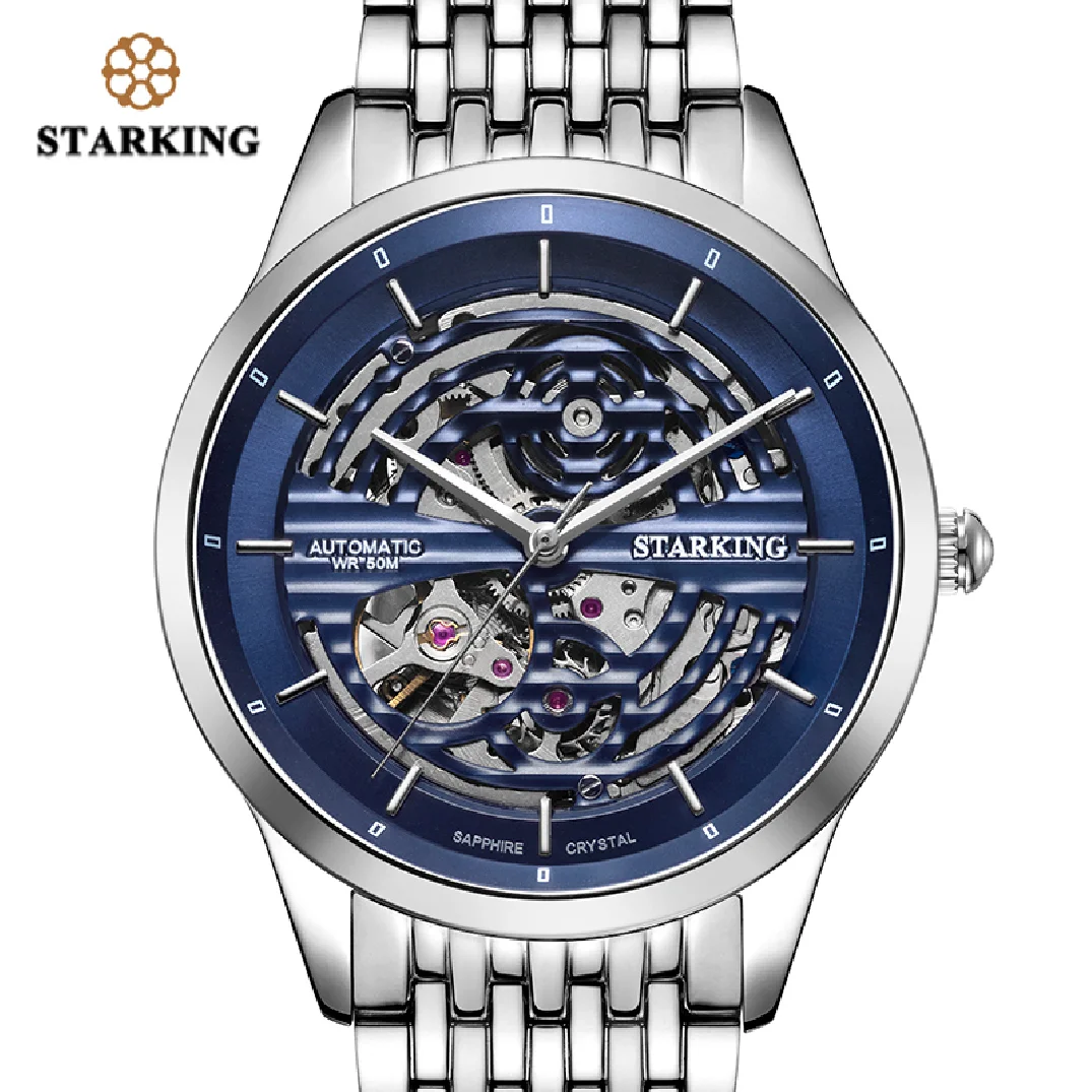 

STARKING AAA Automatic Watch Men Luxury Brand Sapphire Crystal 28800 High Beat Movement Mechanic Watch Men 50M Waterproof AM0282