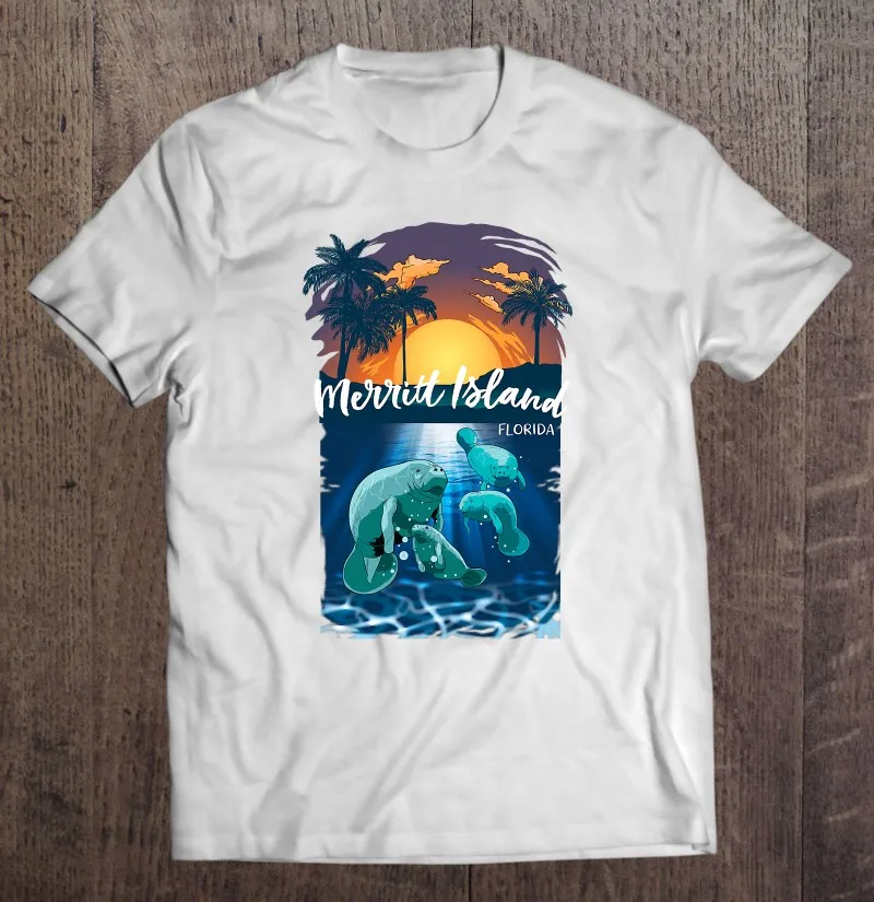

Футболка для мужчин и женщин Merritt Island Florida, Подарочная футболка для мужчин и женщин, аниме футболка в стиле Харадзюку, одежда из аниме