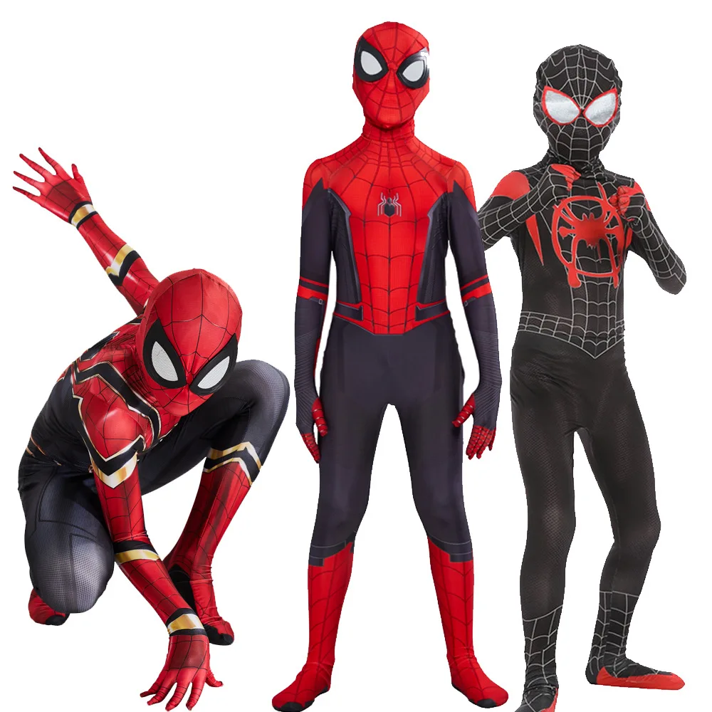 

Spiderman Far From Home Costume Cosplay Peter Parker Zentai Suit Bodysuit Jumpsuit Halloween Costume For Kids Carnival