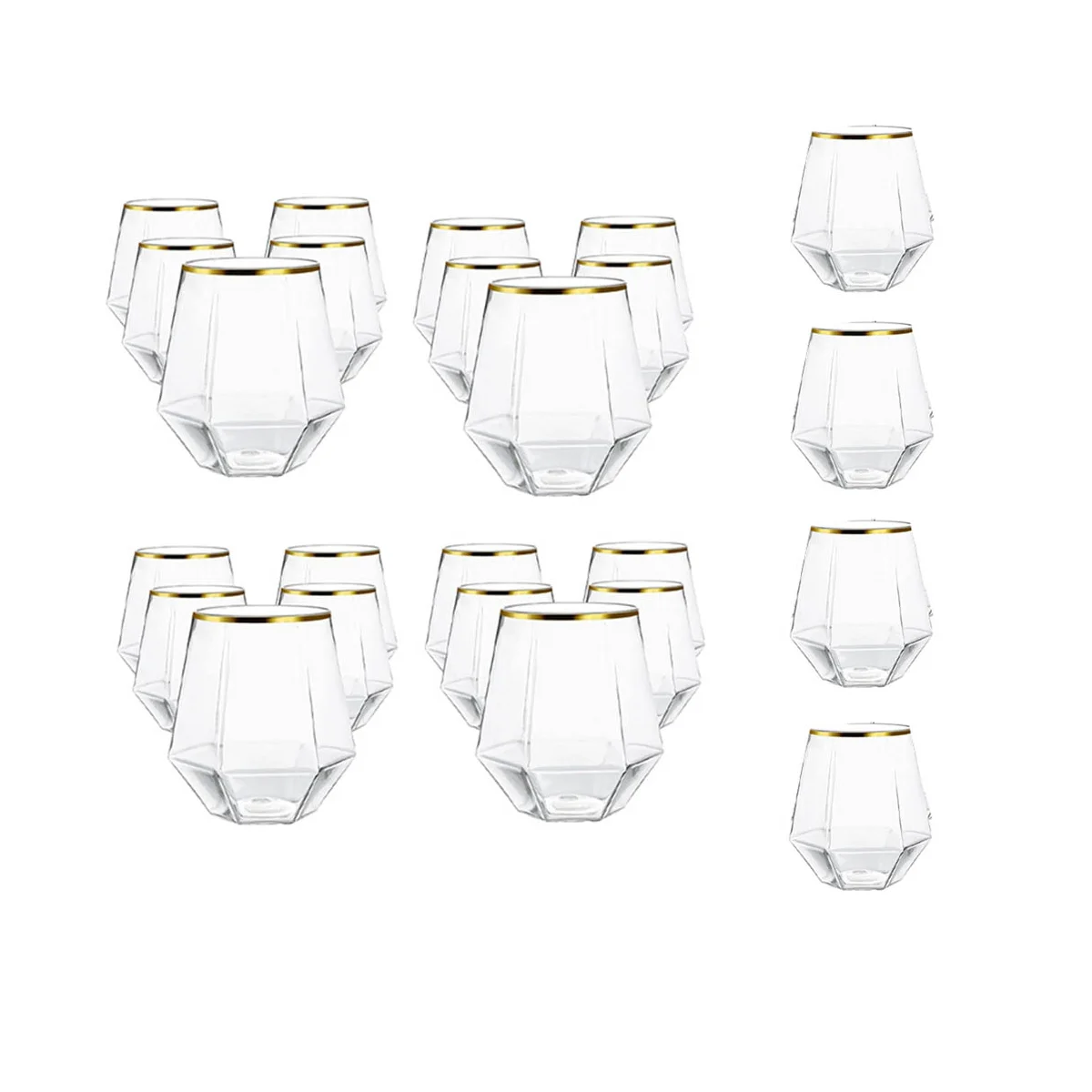 

Stemless Plastic Champagne Glasses Whiskey Glasses Glasses Wine Cups Disposable Wine Glasses for Parties