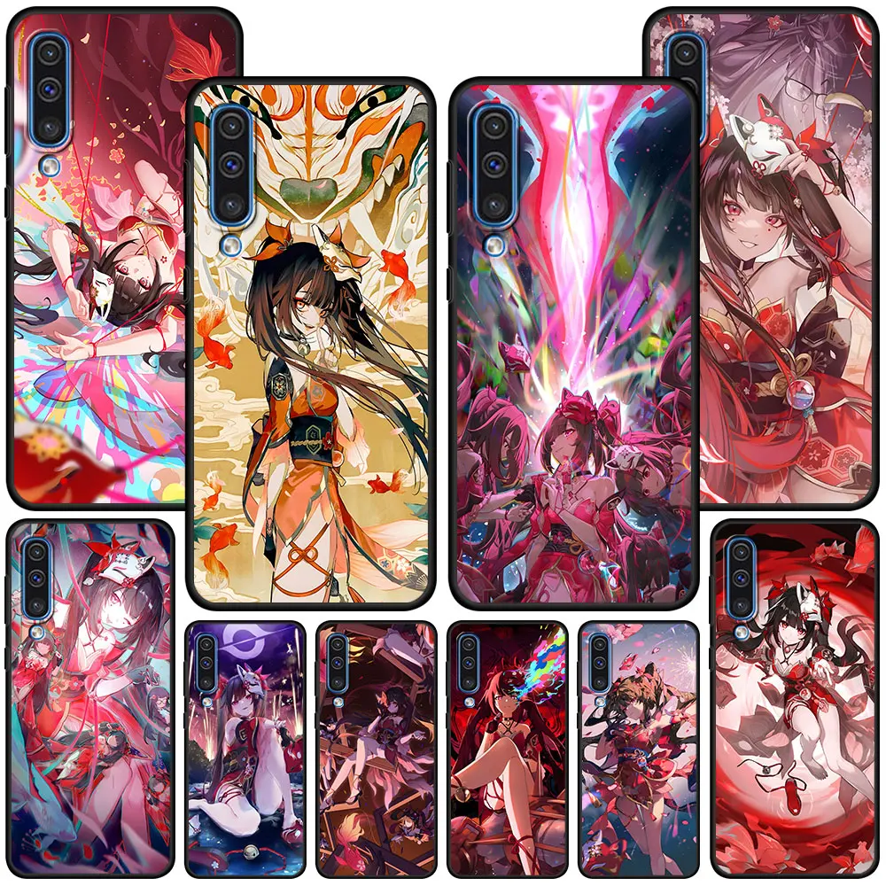 Блестящий чехол Honkai Star Rail для Samsung Galaxy A10s A50 A50s A02s A03s A20 A30 A20e A70 A70s A20s A30s A10 A40 A04 черный