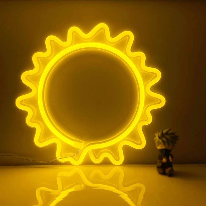 Пользовательские неоновый светильник светодиодный горный Восход для дома стены