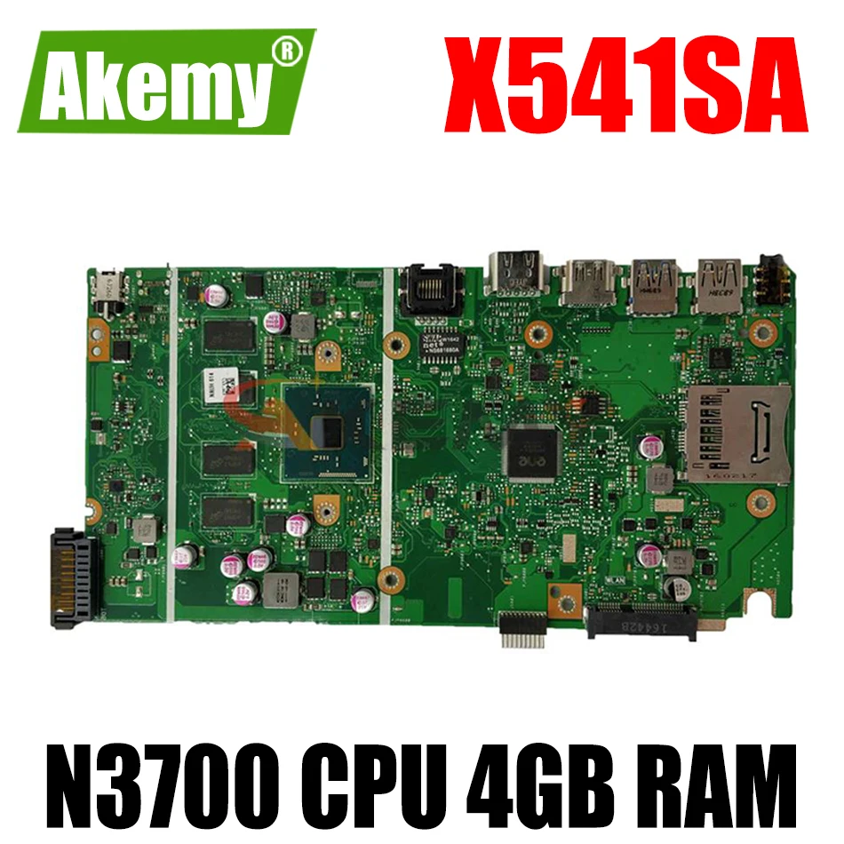 

AKEMY X541SA motherboard For ASUS X541 X541S X541SA laptop motherboard X541SA mainboard test OK N3700 cpu 4GB RAM